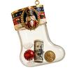 3D Transparent Fillable Christmas Stocking Ornament for Christmas Tree Hanging Decoration, Clear Candy Gift Holder