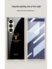 Compatible Samsung Z Fold7 Foldable Phone Case with Painted Glass, HD Film, and Integrated Flip Cover.