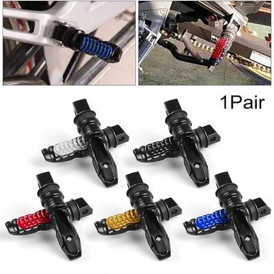 2Pcs Motorcycle Rear Passenger Foot Pegs General Aluminum Alloy Footrest Universal Footrest Foot Pegs Pedals