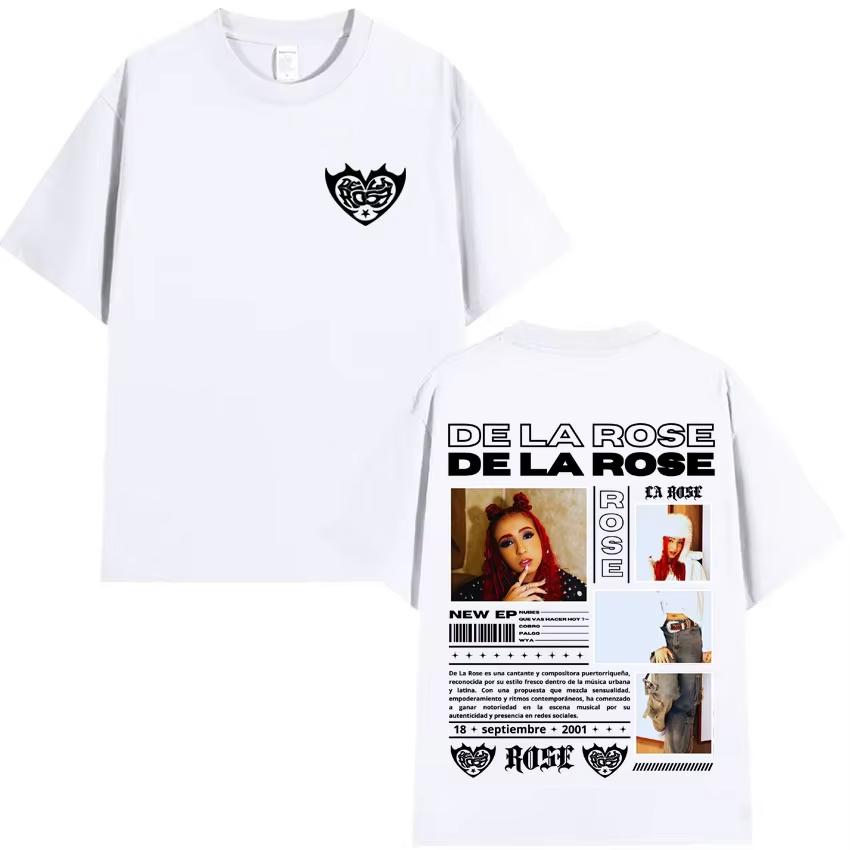 

Singer De La Rose Tour Album Graphic Tshirt Fashion Unisexs Women Harajuku Short Sleeve Tshirts Vintage Oversized Cotton T Shirts S