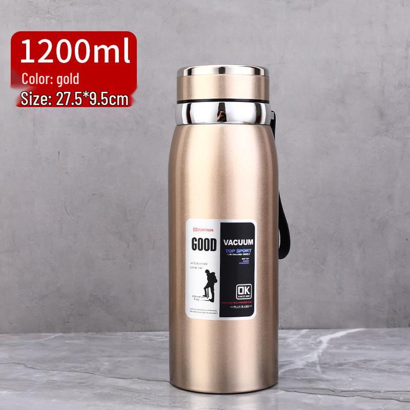 1000ml 316 Edelstahl Tragbarer Outdoor-Thermosbecher für Männer und Frauen - Große Kapazität Geschäfts-Tee- oder Wasserbecher