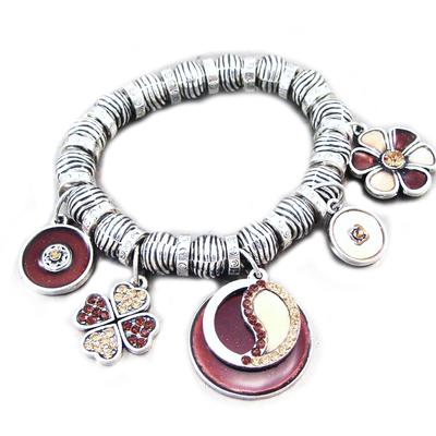 [G5540] - Silver Brown 'Emilie' Designer Bracelet