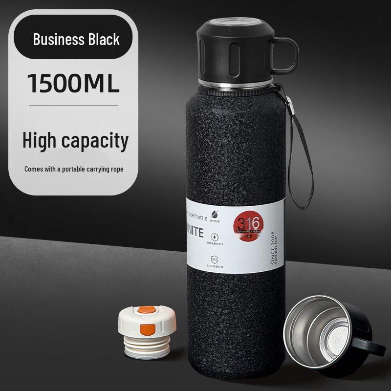 MRSIKEY Large Capacity 316 Stainless Steel Insulated Sports Bottle
