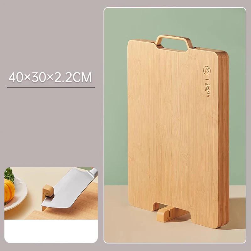 COOKER KING Double-sided Bamboo Cutting Board Mould Proof Chopping Board for Fruit Vegetables Meat Thickened Chopping Panel