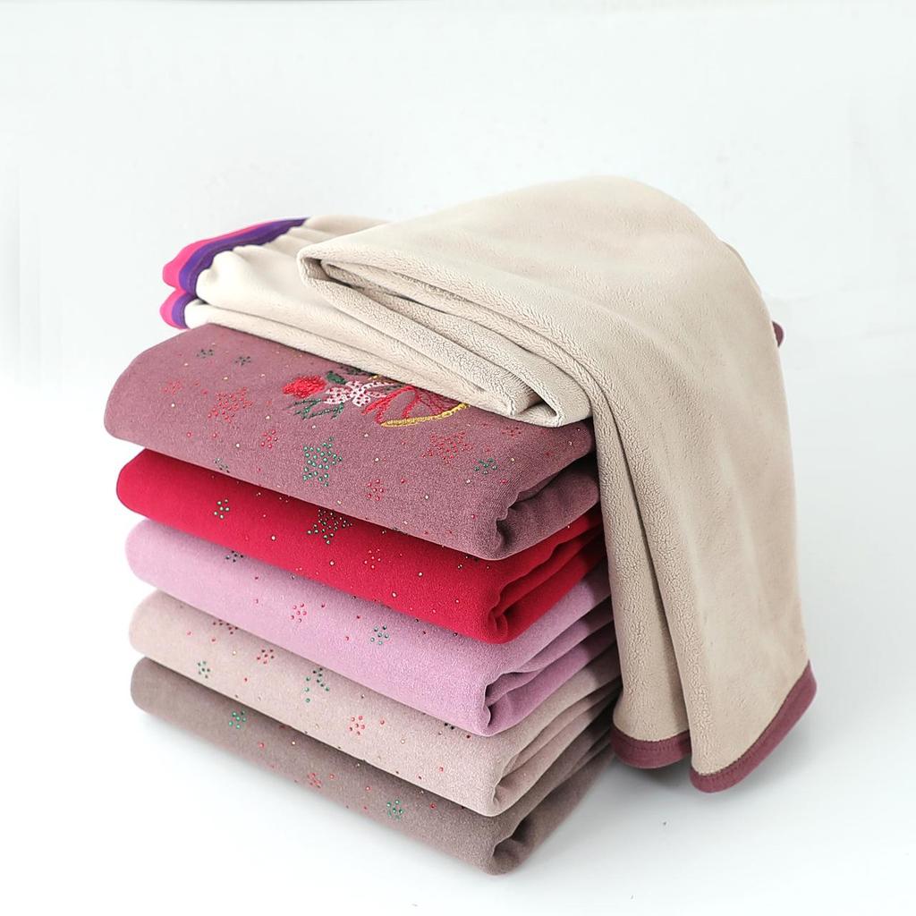 Women's Thermal Underwear Set for Autumn/Winter - Plus Velvet, Thickened for Middle-aged and Elderly Women