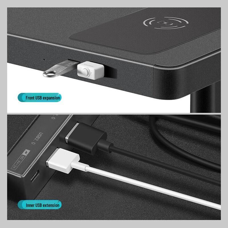 Adjustable Monitor Riser with Keyboard Storage