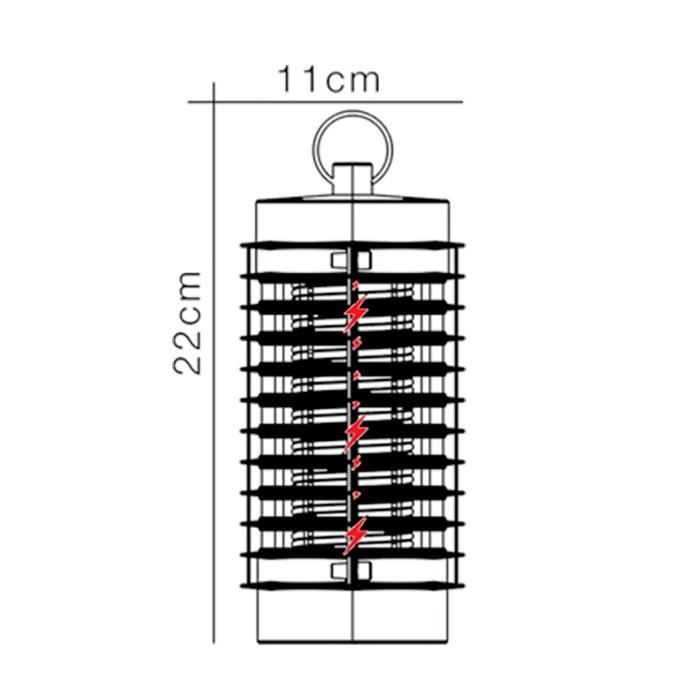 Lampe LED anti-moustiques - JUANIO - 1 W - UV haute intensité - 110/220 V - 360°