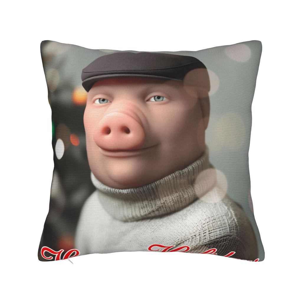 John Pork Is Calling Pillow Cover Square Pillow Case Cushion Cover Novelty Graphic Pillowcases For Sofa Home Decorative