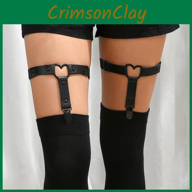 Punk Ring Leg With Heart Detail And Adjustable Fit For Cosplay And Fashion Wear