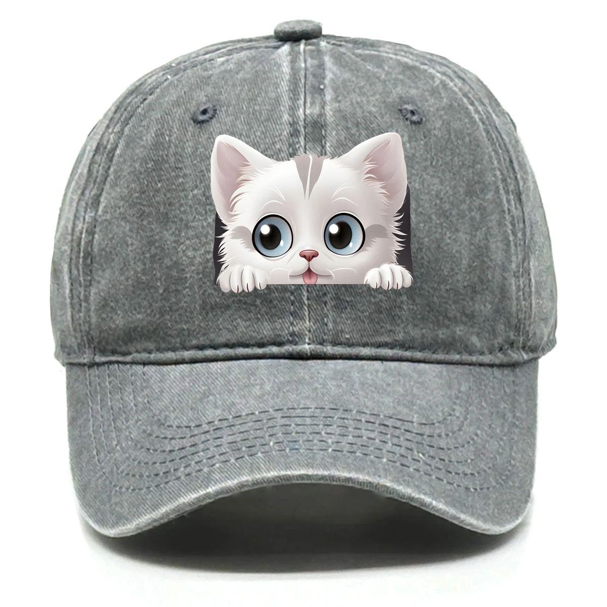 

2026 Cute Cat Print Cozy Adjustable Men Women Baseball Hat Outdoor Sun Protection Picnic Fishing And Cycling Versatile Hat Adjustable