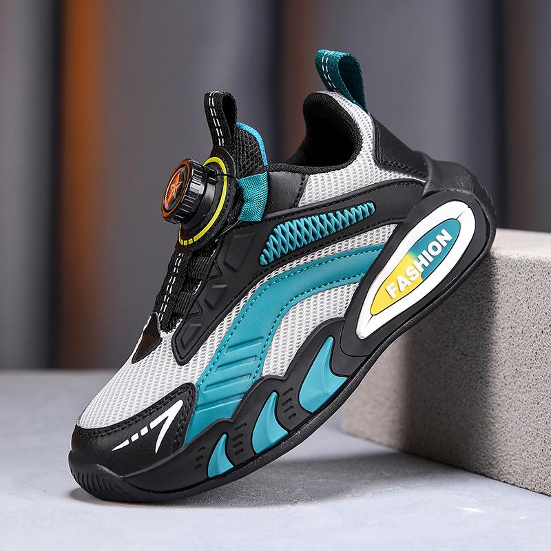 2025 Middle and Older Children's Breathable Soft-soled Sports Shoes Mesh Casual Classmates Hollow Summer Boys and Primary School Students Running Sho