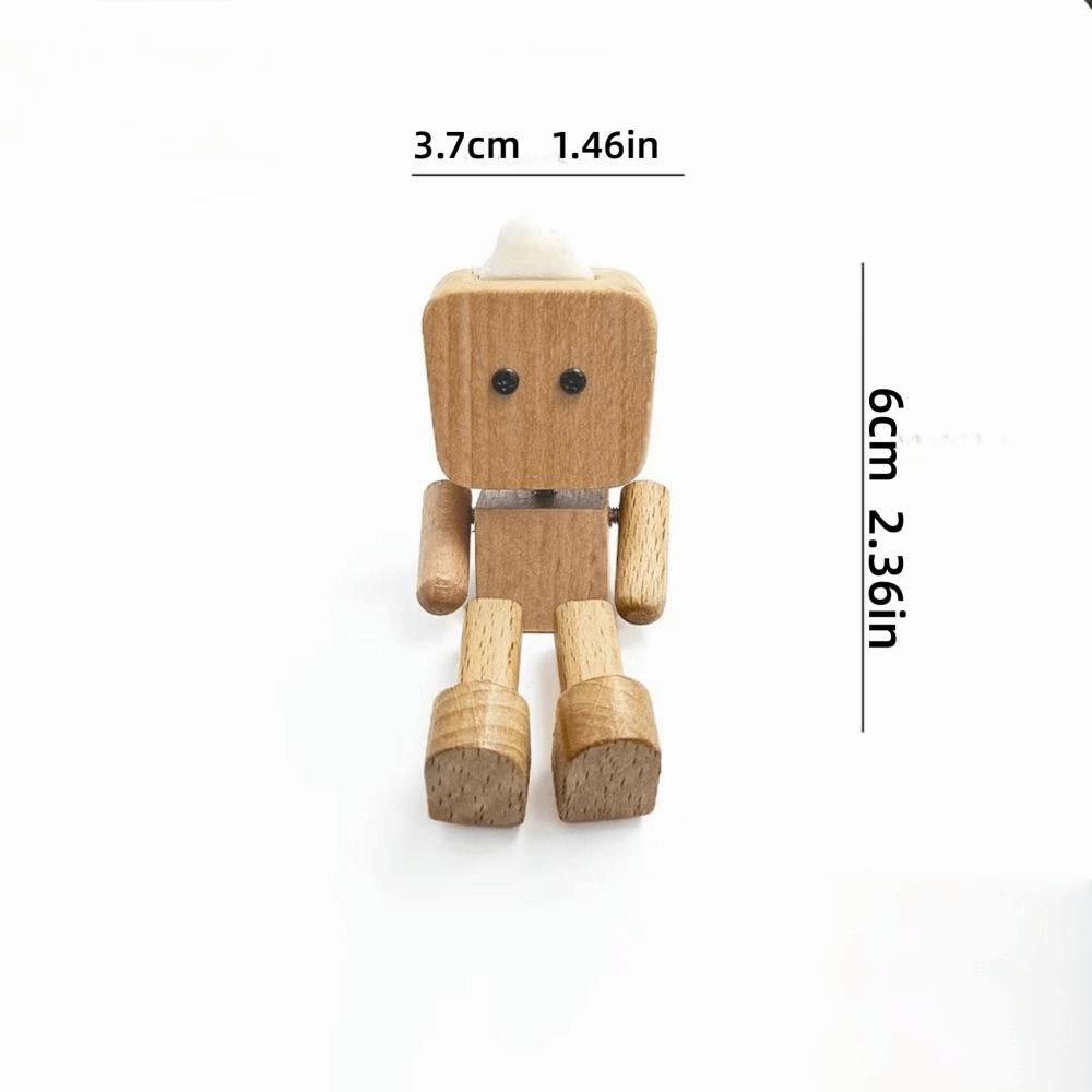 Mini Size Car Ornaments Leg Shaking Feature Wooden Doll Car Doll Decoration Car Dashboard