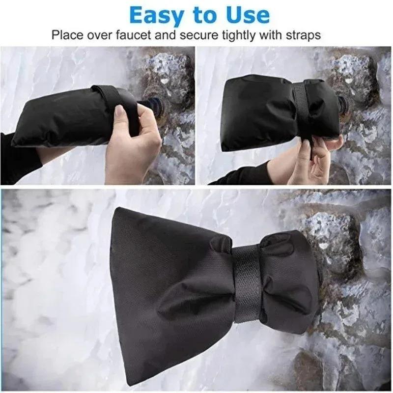 Outdoor Faucet Protector Winter Waterproof Cover Tap Sock Protective Bag Anti Freeze Spigot Cover for Preventing Frozen Pipes