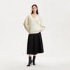VEROMODA Women's 3D Decor Loose V-Neck Knit Sweater