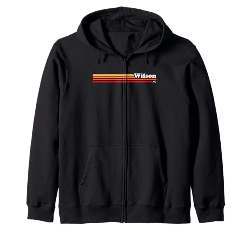 Vintage 1980s Graphic Style Wilson North Carolina Zip Hoodie