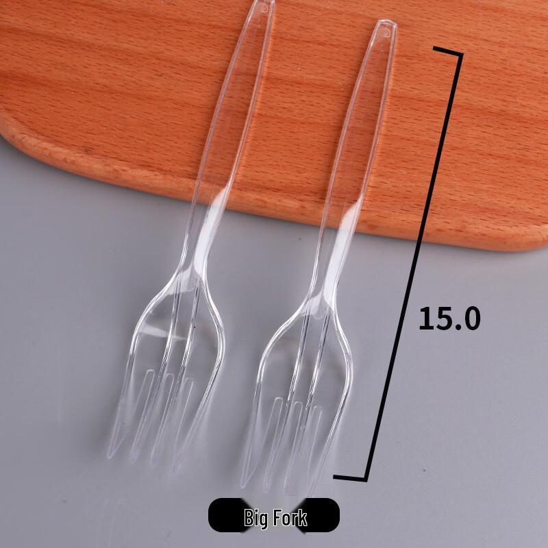 Handon Individually Wrapped Clear Plastic Forks
