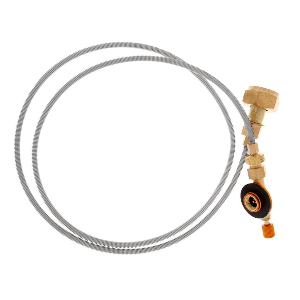 Outdoor Camping Gas Stove Propane Refill Adapter LPG Cylinder Hose