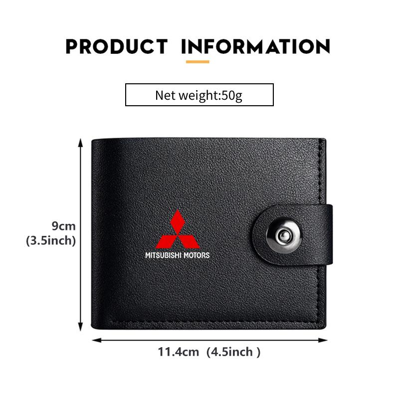 Cyakpr1 Retro Casual Men Wallets Small Card Holder Clutch For Mitsubishi Lancer ASX Pajero Mirage Attrage Xpander Outlander