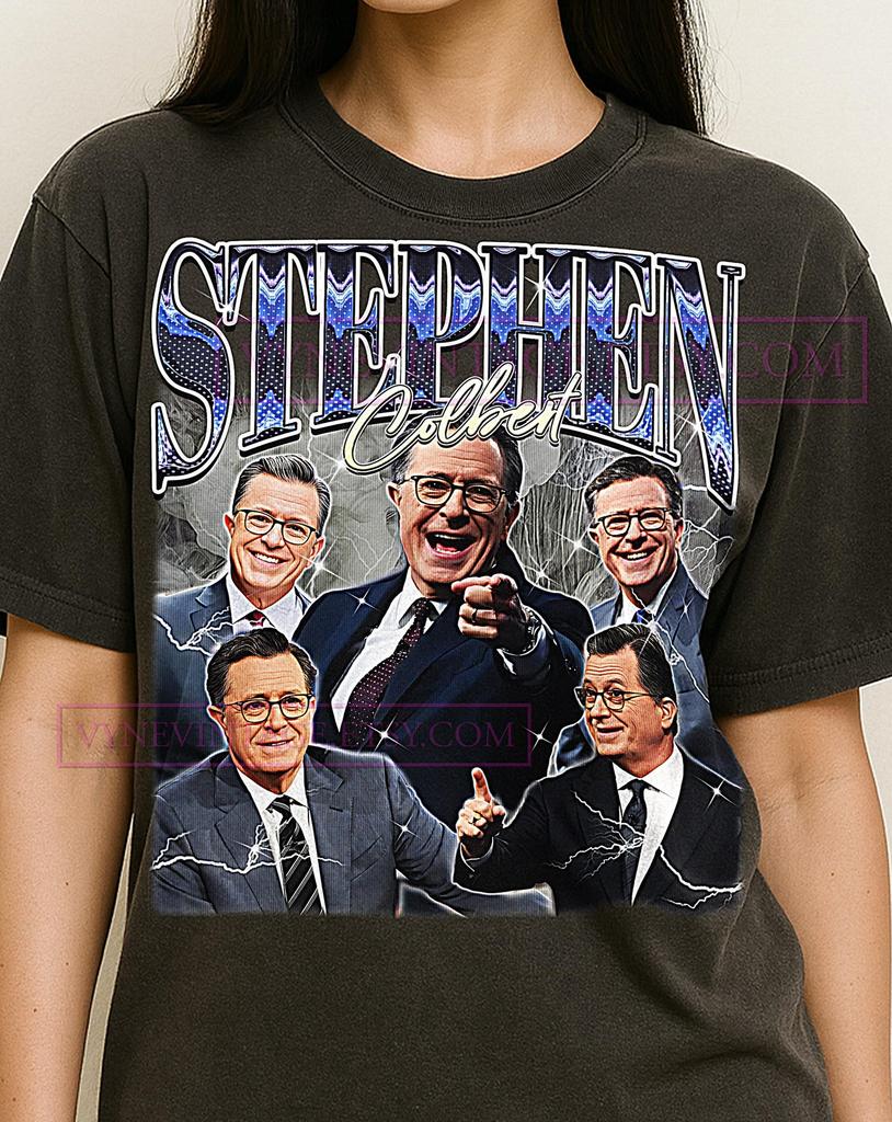 Stephen Colbert Bootleg Shirt, Vintage Comedian TV Host Star Funny Tee, 90s Retro Throwback T-shirt, Stephen Colbert Sweater