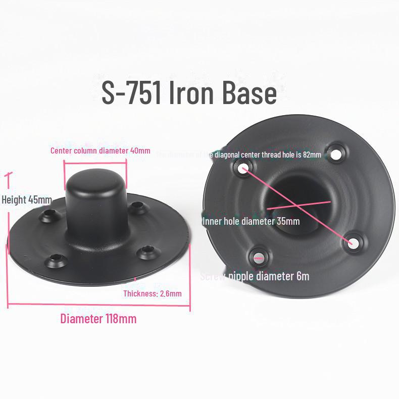 Metal Speaker Bracket with Aluminum Seat Tray - Professional Stage Sound Support and Installation Accessories
