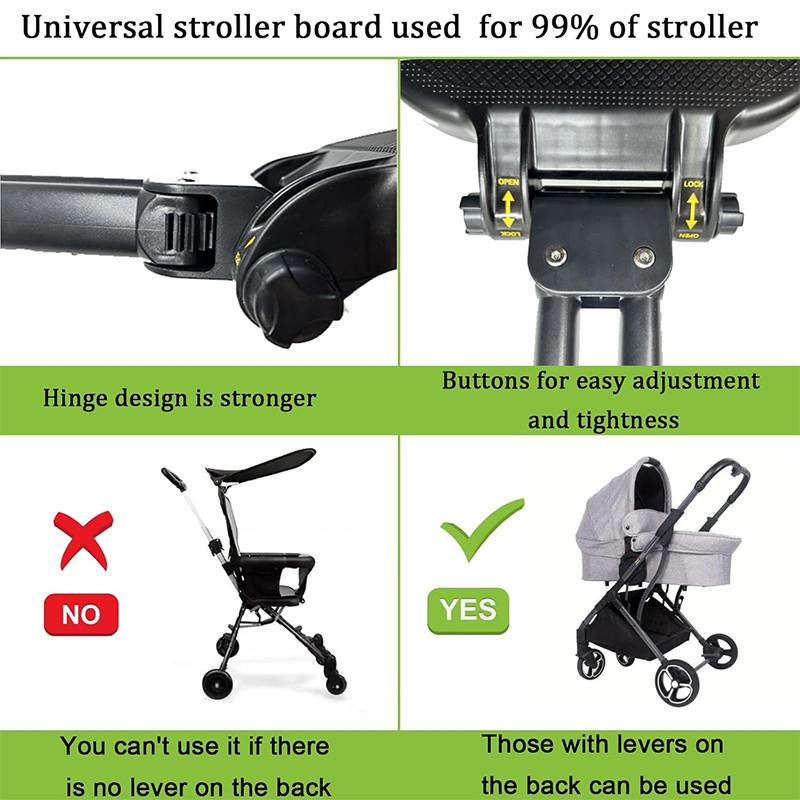 40KG Erweiterter Kinder-Stehpedal Kinder-Zusatzpedal-Adapter Trittbrett Kinderwagen-Board Kinderwagen-Verbinder