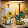 Anti-Skid Flower Shaped Tissue Holder Freestanding Paper Towel Rack  Dining Table
