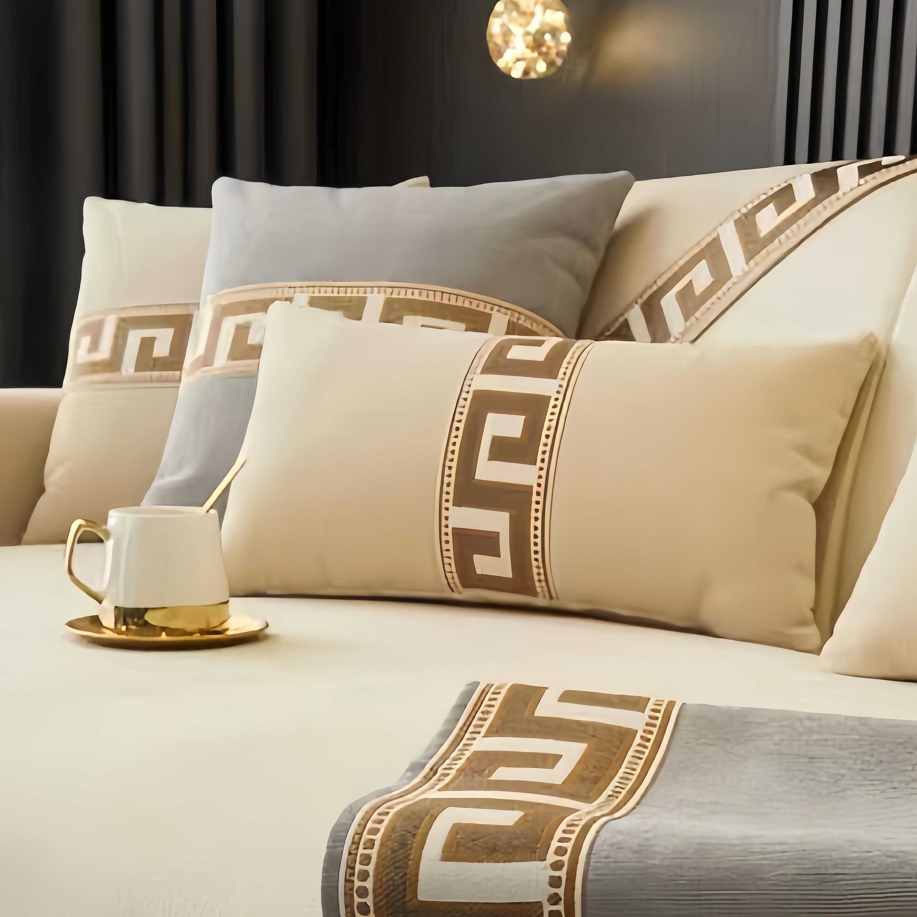 Чехол для дивана из роскошного шенилла в стиле бохо для всех сезонов противоскользящий подходит для домашних животных современный минималистский дизайн элегантный геометрический узор можно стирать в стиральной машине cushion - 45 45cm178 178 1654₽