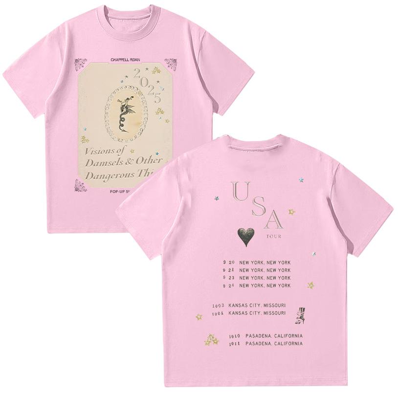 Chappell Roan Pop-Up Show T-shirts Chappell Roan Fans Gift Tee Men Women High Quality Cotton Clothing Summer Y2K Comfortable Top