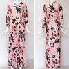 Women's Summer Long Dress Floral Print Boho Beach Dress Tunic Maxi Dress Evening Party Dress