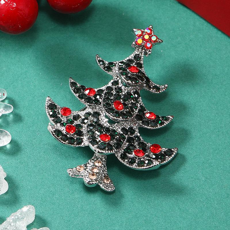 Exquisite Rhinestone Christmas Bell Brooch and Lapel Pin Ornament