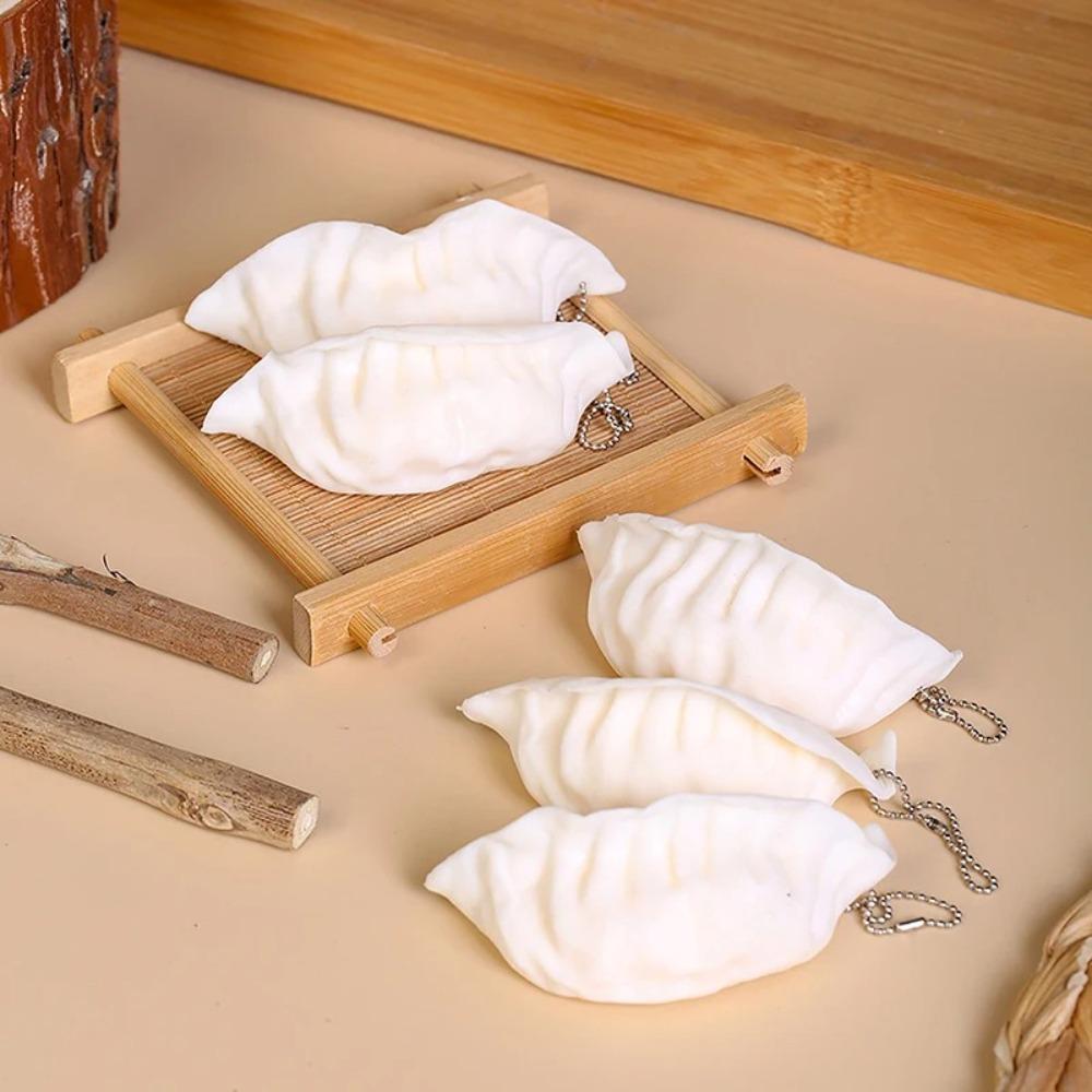 3D Bag Pendant Simulation Food Pinch Toy Mini Dumplings Keychain  Gift