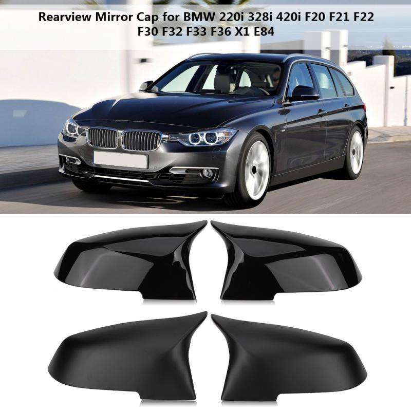 Rearview Mirror Cover Cap for BMW 220i 328i 420i F20 F21 F22 F30 F32 F33 F36 X1 Glossy Black
