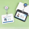 ID Name Badge Credit Card Holder Employee's Staff Work Card Cover with Retractable Badge Reel Pass Bus Card Sleeve