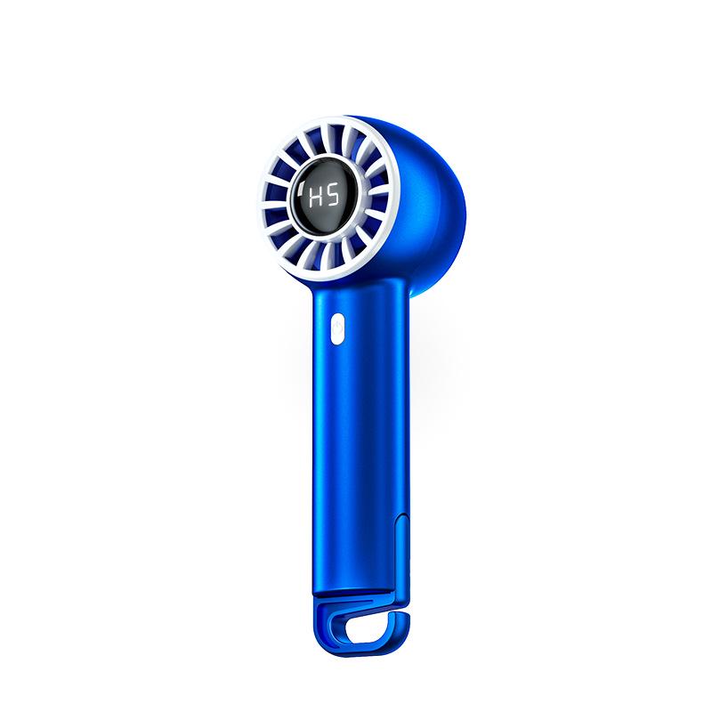 Ventilatore Portatile Pieghevole con Display Digitale 2025 - Silenzioso, Ricaricabile USB, per Uso su Scrivania, Portatile o da Collo