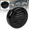 8" For Harley Sportster XL 2012-UP Softail FLST FXST 2011-2017 Motorcycle Air Cleaner Cover Plain Black Round Stripe Style