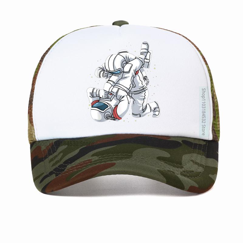 Funny Astronaut Brazilian Jiu Jitsu BJJ MMA Unisex Baseball Cap Adjustable Mesh Breathable Trucker Hat