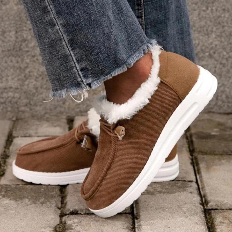 Winter New Thick-soled Snow Boots for Women, Piled and Thickened Fluff To Keep Warm, Large-size Cross-border Sewn Cotton Shoes for Women