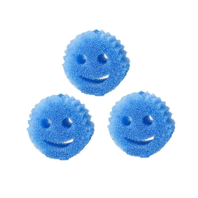 Sponge Kitchen Smiling Sponge Dishwashing Sponge Cloth Strong Scouring Pad Household Kitchen Bathroom Cleaning Wipe Spongesclean