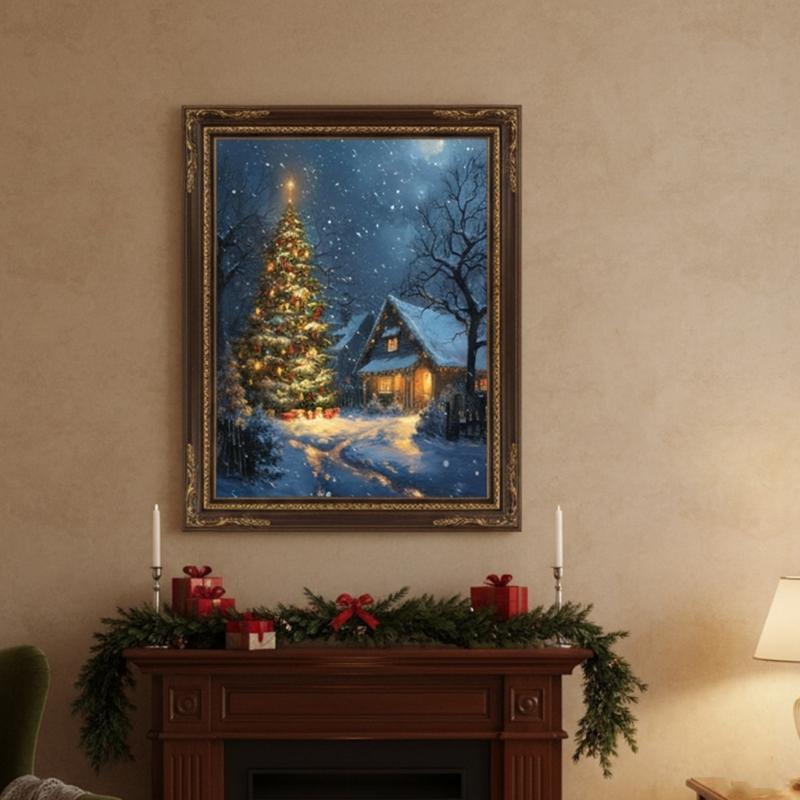 Christmas Tree Crystal Art Set Home Wall Decors DIY Full Drill Crystal Dot Painting Gem Art Set Crystal Painting Set