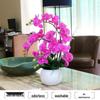 Haptik-PU Phalaenopsis Künstliches Blumengesteck für Wohnzimmer TV-Schrank Deko