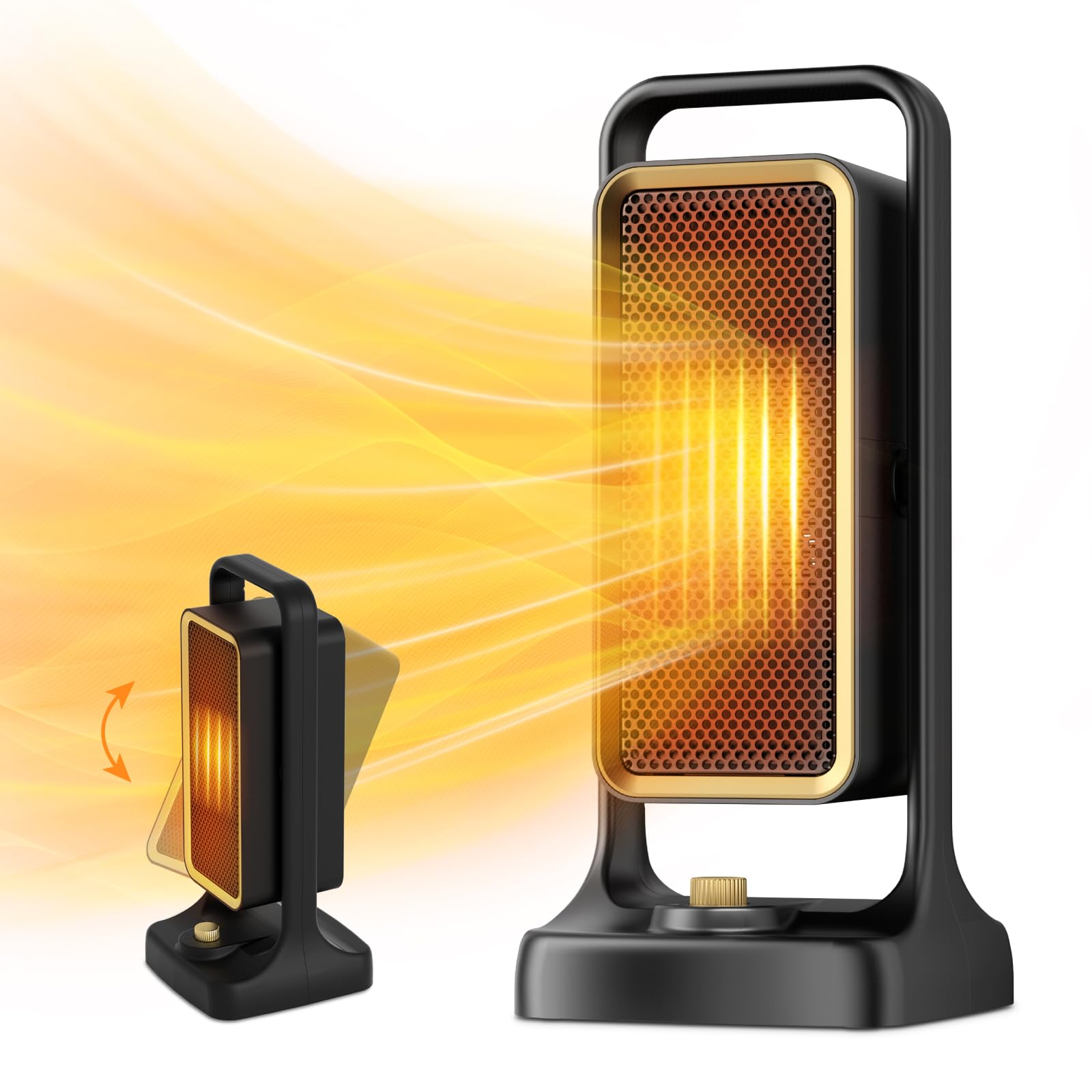 

in 2024 Small Ceramic Electric Fan Fast Heating Electric Energy Easy Angle Warm Air Turn Overheating Dressing Living Ceramic Heater [New & Heater]