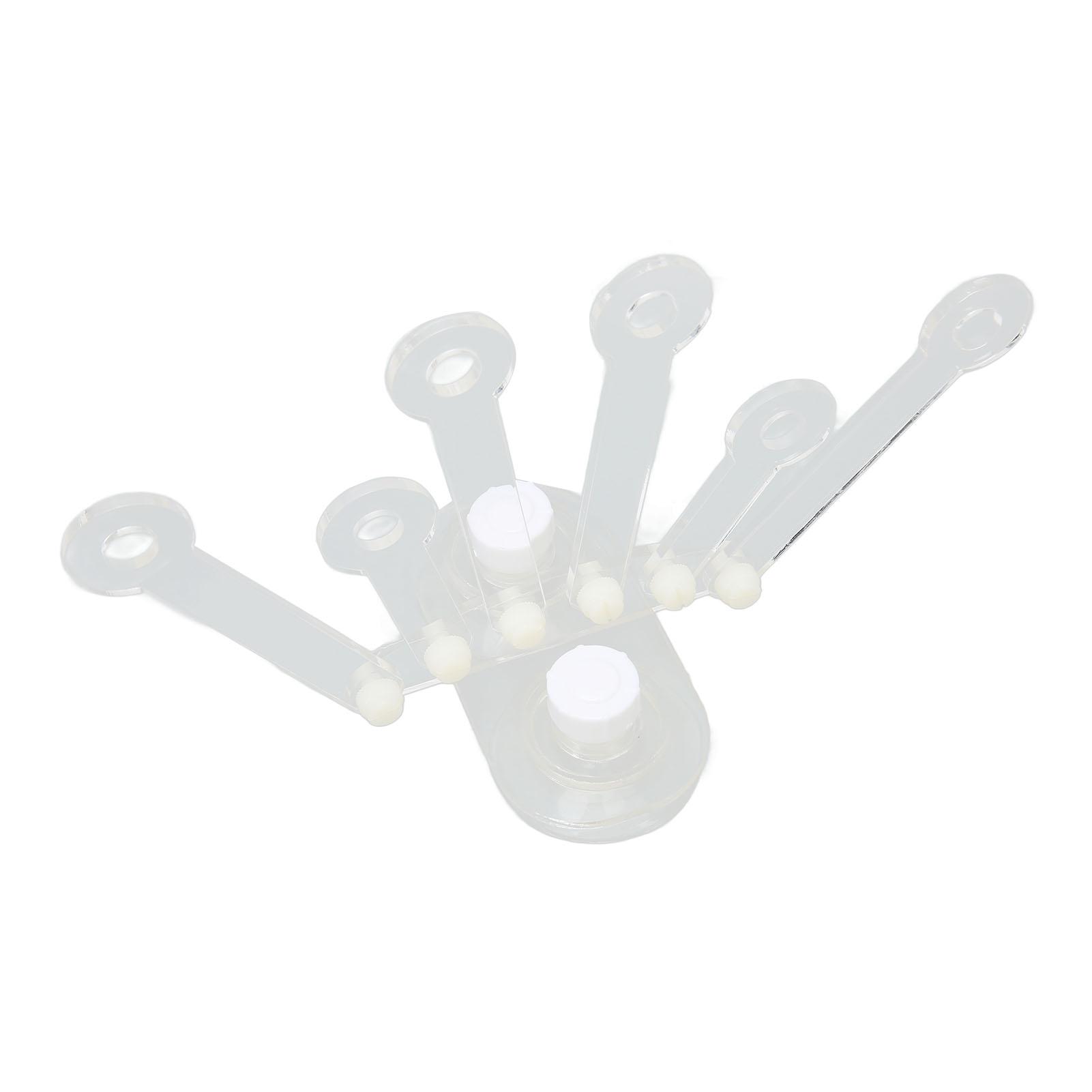 

Aquarium Coral Rack 6 Holes 180 Degree Claw Fan Shaped Transparent Acrylic Fish Coral Frag Holder