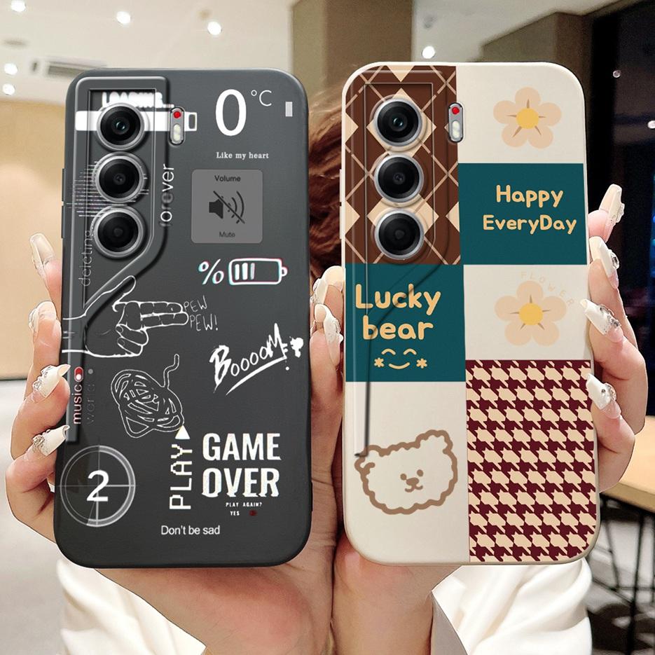 For Tecno Camon 40 Pro 4G Case CM6 Luxury Art Painted Cover Shockproof Phone Case For Tecno Camon40 Camon 40 Pro CM7 Soft Fundas