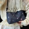 Small fresh denim cloth bag printing 2026 new handbag portable going out underarm bag small handbag