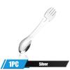 Camping Fork Spoon Multi Function Spoon 5 In 1 Integrated Fork Spoon Outdoor Fork Spoon Picnic Cutting Knife Bottle Can Opener