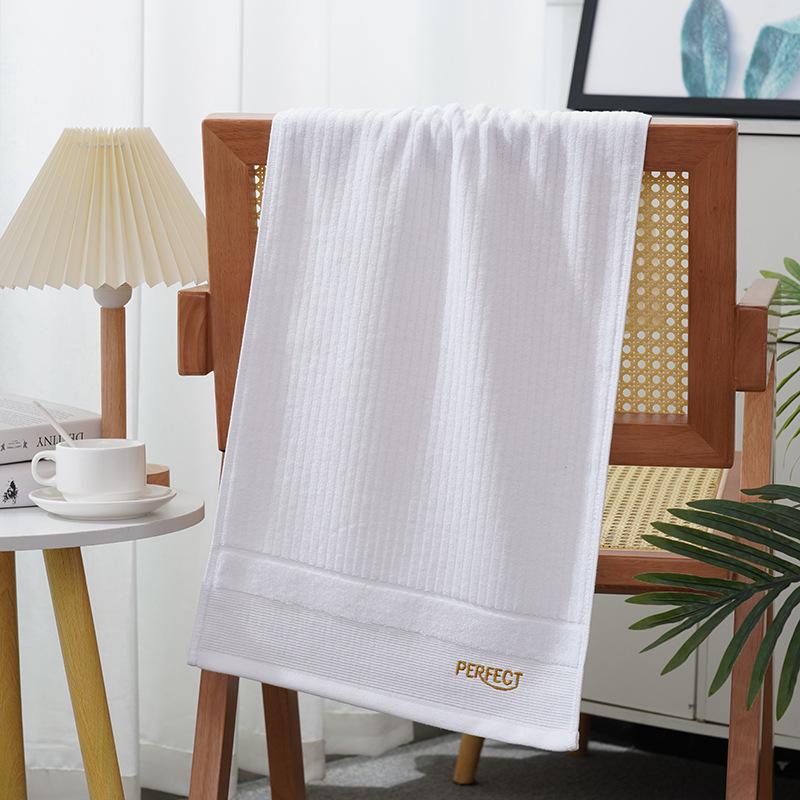 

Высококачественное толстое вышитое полотенце, мягкое для кожи, для мытья лица в домашних условиях, подарок для салона красоты отеля, с широким краем и жаккардовой технологией 35x75cm&1pc