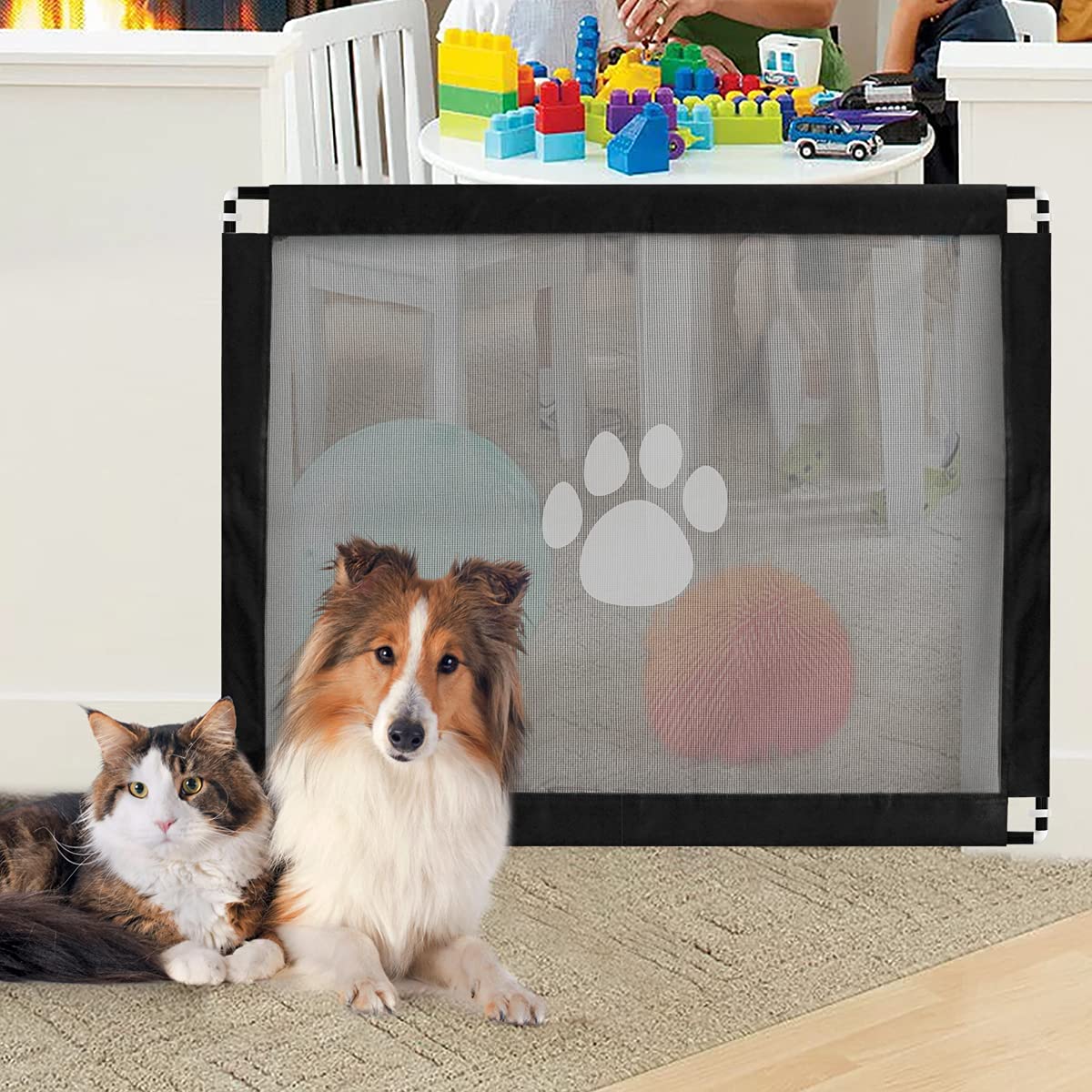 

Namsan Pet Gate, Puppy/Cat Gate/Dog Gate, Indoor Pet Gate, Multi-Purpose, Intrusion Prevention, Safety Gate, 100x80cm