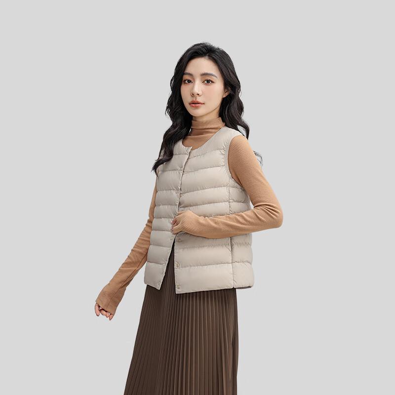 

YAYA Women s Short Round Neck Down Vest 2XL