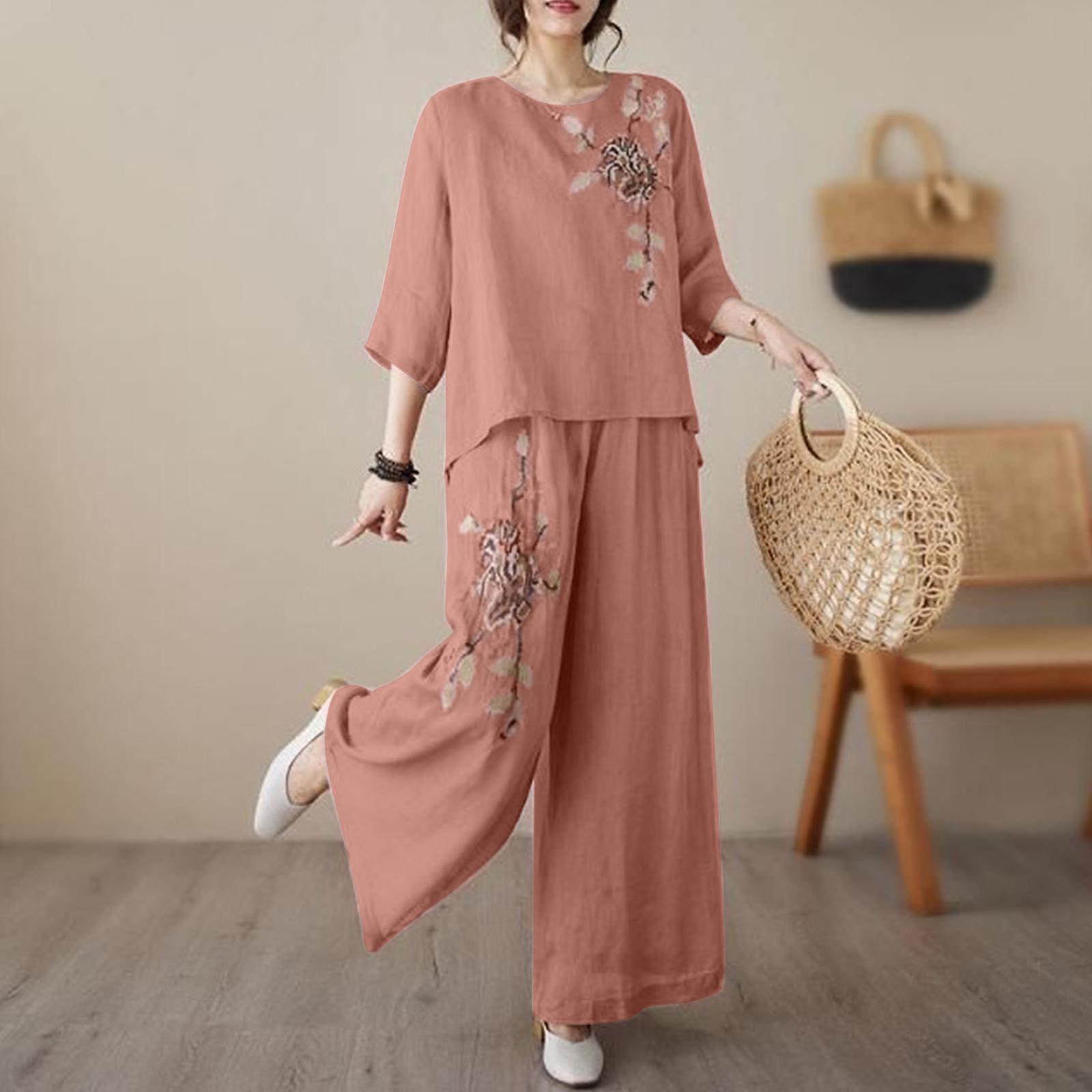 

Модний повсякденний костюм-двійка для жінок L рожевий