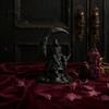 Modern Dark Home Accents 3D Printed Moon Spirit Wizard Figurine, Gothic Decor Statue Skull Crescent Ornaments with Base, Halloween Tabletop Decoration